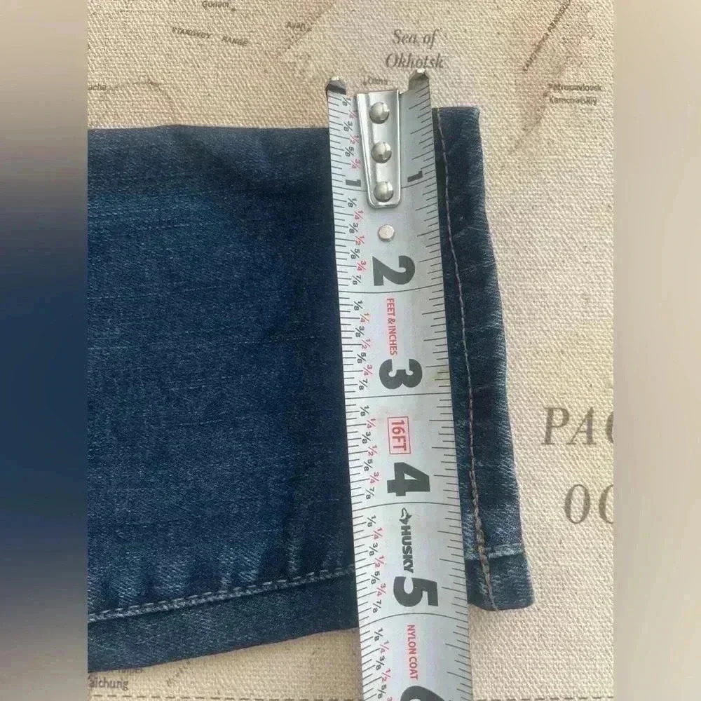 Madewell Maternity Over-The-Belly Skinny Denim Jeans Pants Dark Wash Size 28 - Picture 9 of 13